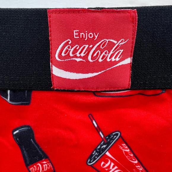 CRAZY BOXER, COCA COLA BOXER BRIEFS, COKE PICTURES BOTTLES, CUPS & GLASSES LARGE - Picture 3 of 12